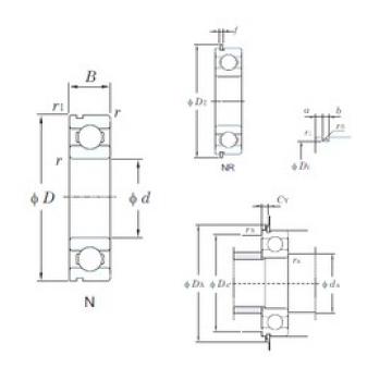 105 mm x 160 mm x 26 mm  KOYO 6021NR الكرات الأخدود العميق