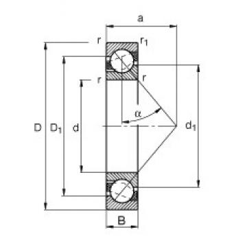 160 mm x 290 mm x 48 mm  FAG 7232-B-MP الاتصال الكرات الزاوي