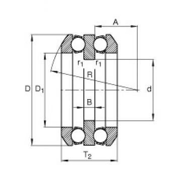 25 mm x 52 mm x 7 mm  FAG 54206 فحوى الكرات