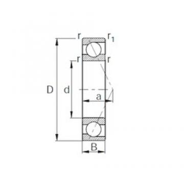 170 mm x 215 mm x 22 mm  CYSD 7834C الاتصال الكرات الزاوي