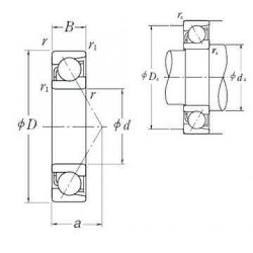 110 mm x 240 mm x 50 mm  NSK 7322 A الاتصال الكرات الزاوي