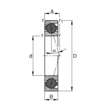 30 mm x 55 mm x 13 mm  FAG HCB7006-C-T-P4S الاتصال الكرات الزاوي