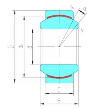 25 mm x 47 mm x 31 mm  LS GEBJ25C محامل عادي