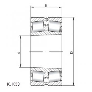 180 mm x 280 mm x 74 mm  ISO 23036 KW33 محامل كروية