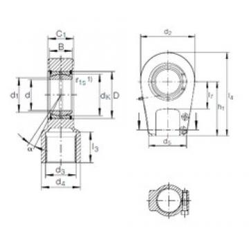 90 mm x 130 mm x 60 mm  INA GIHRK 90 DO محامل عادي