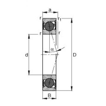 50 mm x 90 mm x 20 mm  FAG HCB7210-C-2RSD-T-P4S الاتصال الكرات الزاوي