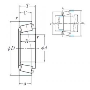 384,175 mm x 441,325 mm x 28,575 mm  NSK LL365348/LL365310 محامل أسطوانية