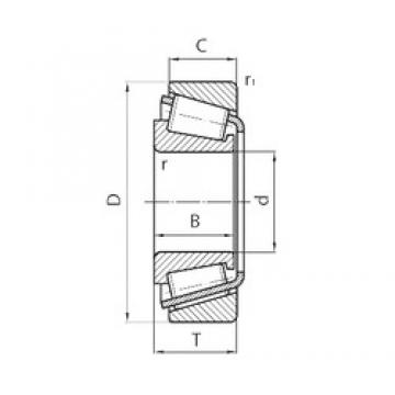 65 mm x 93 mm x 20,5 mm  KBC TR659322HL تناقص الأسطوانة المحامل