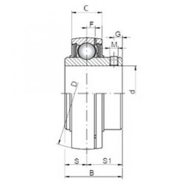 35 mm x 80 mm x 48 mm  ISO UC307 الكرات الأخدود العميق