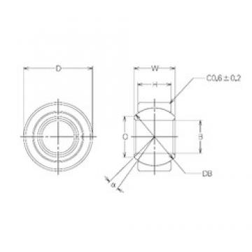 28 mm x 60 mm x 28 mm  NMB MBW28CR محامل عادي