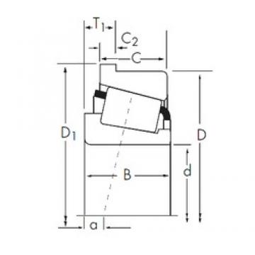 59,931 mm x 150,089 mm x 46,672 mm  Timken 745/742-B تناقص الأسطوانة المحامل