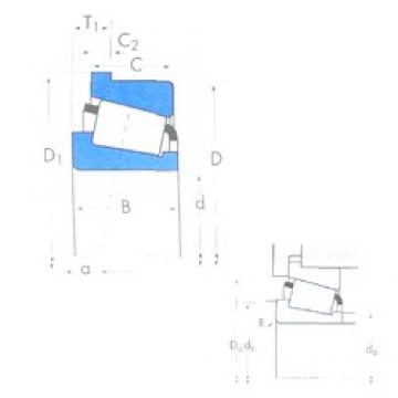 73,817 mm x 112,712 mm x 25,4 mm  Timken 29688/29620B تناقص الأسطوانة المحامل