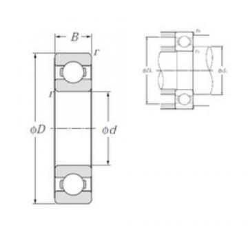 240 mm x 360 mm x 37 mm  NTN 16048 الكرات الأخدود العميق