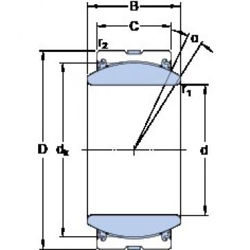 152.4 mm x 222.25 mm x 120.65 mm  SKF GEZ 600 TXA-2LS محامل عادي