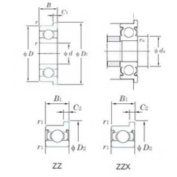 8 mm x 14 mm x 4 mm  KOYO WMLF8014ZZ الكرات الأخدود العميق