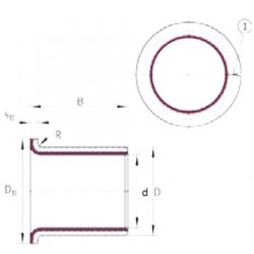 15 mm x 17 mm x 17 mm  INA EGF15170-E40-B محامل عادي