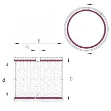 75 mm x 80 mm x 80 mm  INA EGB7580-E50 محامل عادي