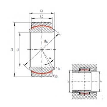 8 mm x 16 mm x 8 mm  INA GE 8 UK محامل عادي