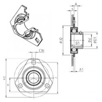 SNR USPFT205 تحمل وحدات