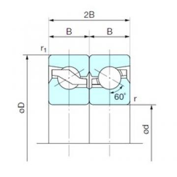 45 mm x 100 mm x 20 mm  NACHI 45TAB10DB فحوى الكرات