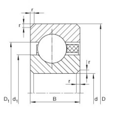 1 3/4 inch x 53,975 mm x 4,763 mm  INA CSCAA017-TV الكرات الأخدود العميق