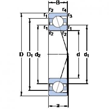 360 mm x 480 mm x 56 mm  SKF 71972 ACDMA/P4A الاتصال الكرات الزاوي