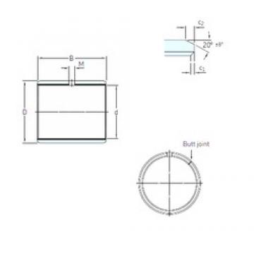 28 mm x 32 mm x 30 mm  SKF PCM 283230 M محامل عادي