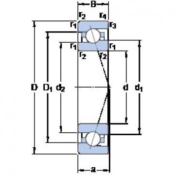 25 mm x 47 mm x 12 mm  SKF 7005 ACE/P4A الاتصال الكرات الزاوي