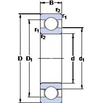 280 mm x 500 mm x 80 mm  SKF 6256 M الكرات الأخدود العميق