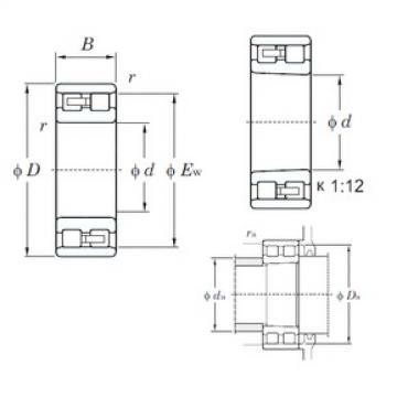 320 mm x 480 mm x 121 mm  KOYO NN3064K محامل أسطوانية