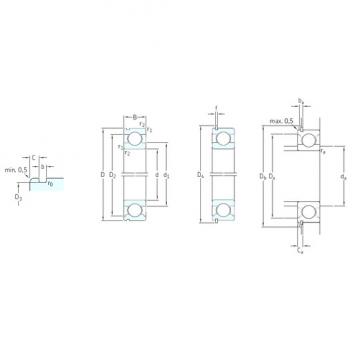 80 mm x 140 mm x 26 mm  SKF 6216NR الكرات الأخدود العميق