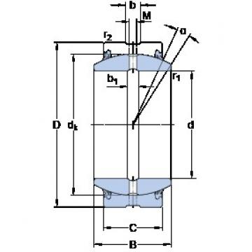 220 mm x 320 mm x 135 mm  SKF GE 220 ES-2RS محامل عادي