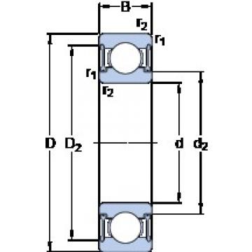 8 mm x 14 mm x 4 mm  SKF WBB1-8708-2RZ الكرات الأخدود العميق