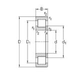 130 mm x 280 mm x 58 mm  NKE NUP326-E-MA6 محامل أسطوانية