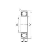 32 mm x 90 mm x 23 mm  KBC 6308/32DD الكرات الأخدود العميق