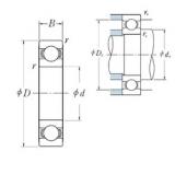 120 mm x 180 mm x 19 mm  NSK 16024 الكرات الأخدود العميق