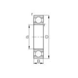 35 mm x 72 mm x 17 mm  CYSD 6207 الكرات الأخدود العميق