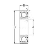 60 mm x 130 mm x 31 mm  NKE 6312-Z الكرات الأخدود العميق