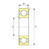 30 mm x 55 mm x 13 mm  ISB 6006-ZZ الكرات الأخدود العميق