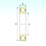 12 mm x 30 mm x 8 mm  ISB 16101-2RS الكرات الأخدود العميق