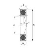 30 mm x 55 mm x 13 mm  FAG HCB7006-C-T-P4S الاتصال الكرات الزاوي