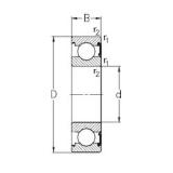 75 mm x 115 mm x 20 mm  NKE 6015-RSR الكرات الأخدود العميق