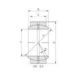 160 mm x 230 mm x 105 mm  ISO GE 160 ES محامل عادي