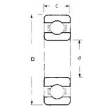 50 mm x 90 mm x 20 mm  FBJ 6210 الكرات الأخدود العميق