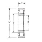 40 mm x 110 mm x 27 mm  FBJ NUP408 محامل أسطوانية