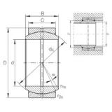 25 mm x 42 mm x 20 mm  INA GE 25 DO محامل عادي