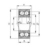 12 mm x 28 mm x 12 mm  FAG 3001-B-2RSR-TVH الاتصال الكرات الزاوي