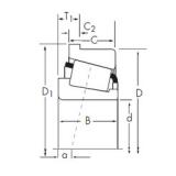 31.75 mm x 59,131 mm x 16,764 mm  Timken LM67047/LM67010-B تناقص الأسطوانة المحامل