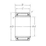 42 mm x 57 mm x 30 mm  NSK LM475730-1 محامل إبرة الأسطوانة