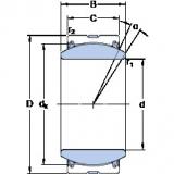 152.4 mm x 222.25 mm x 120.65 mm  SKF GEZ 600 TXA-2LS محامل عادي